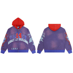 Vale Forever Purple Color Block Hoodie