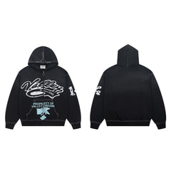 Vale Forever Graffiti Logo Black Zip Hoodie