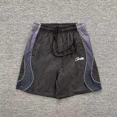 Corteiz trendy street style summer contrasting embroidery retro casual reflective strip design quick drying beach drawstring shorts