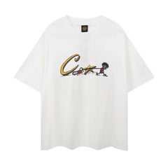 Corteiz Summer New Devil's Island Fun Letter Printed Trendy Brand Men's and Women's Loose Casual Round Neck Short sleeved T-shirt (37)