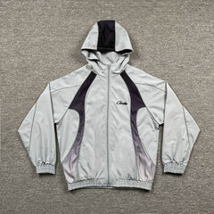 Corteiz Devil's Island patchwork embroidery reflective high street loose men's and women's cardigans hooded windbreakers for spring and autumn