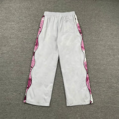 American Corteiz Devil's Island letter embroidery splicing high street loose men's and women's straight leg casual pants autumn and winter trend