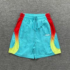 Corteiz trendy street style summer contrasting embroidery retro casual reflective strip design quick drying beach drawstring shorts