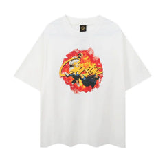 Corteiz Summer New Devil's Island Fun Letter Printed Trendy Brand Men's and Women's Loose Casual Round Neck Short sleeved T-shirt (20)