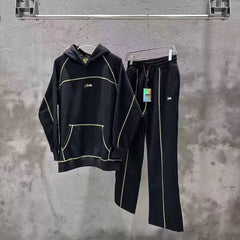 Corteiz tracksuit, trendy high street sports and leisure, embroidered and velvet hooded sweatshirt and pants set ins