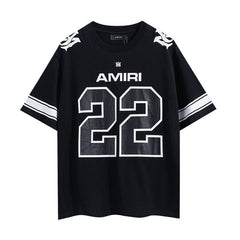 AMIRI Retro Athletic Luxury Street‑wear Graphic T‑Shirt
