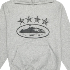 Corteiz 4Starz Alcatraz Hoodie Grey