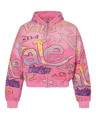 Vale Forever Rhinestone Graffiti Hoodie