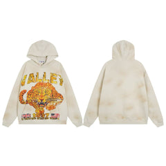 Vale Forever Retro Leopard Vintage Pullover Hoodie