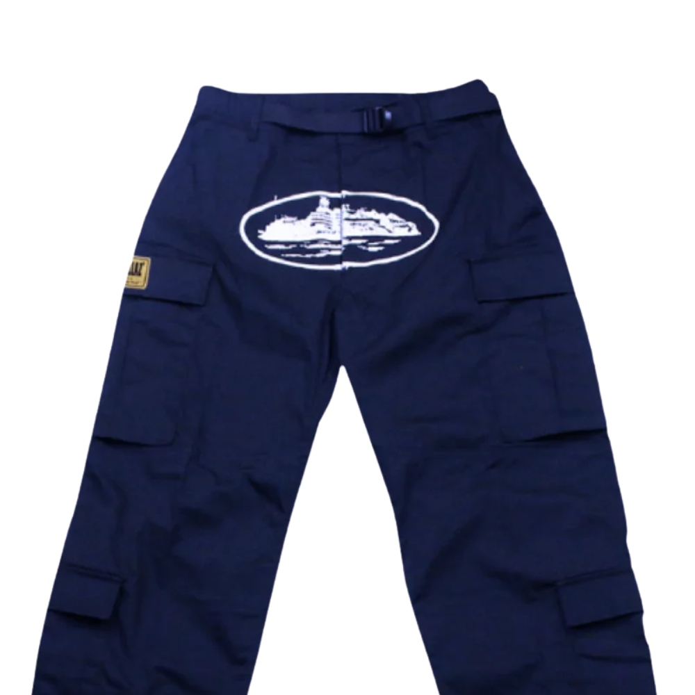 Corteiz Guerillaz* Cargo Pants Navy
