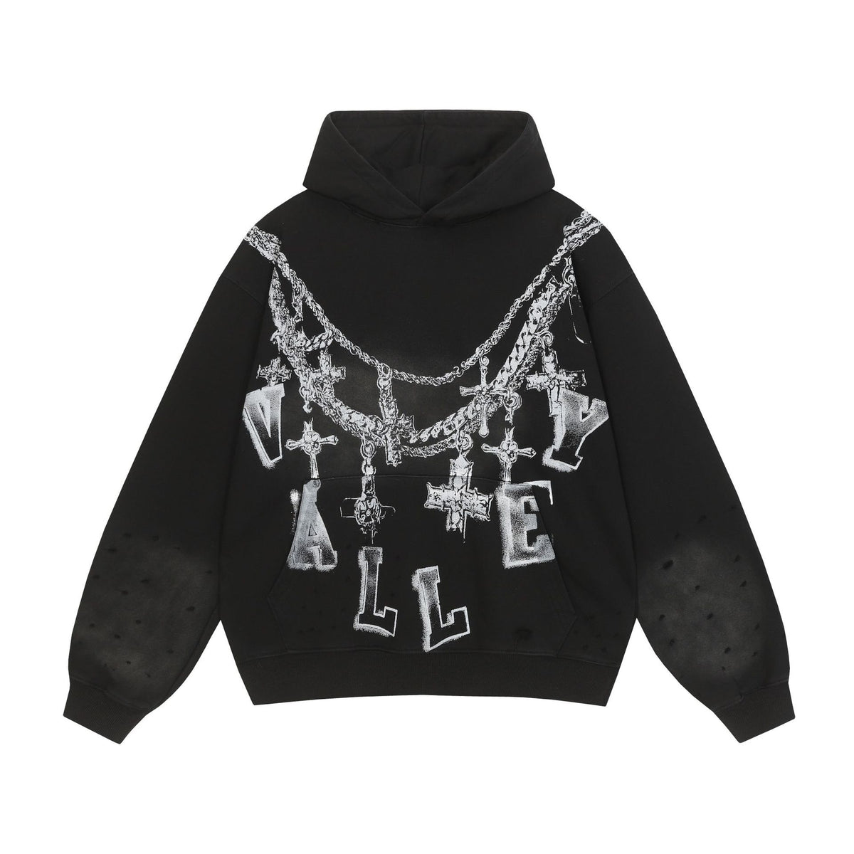Vale Forever Chain Cross Hoodie
