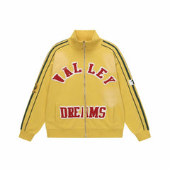 Vale Forever Yellow Varsity Chenille Zip Jacket