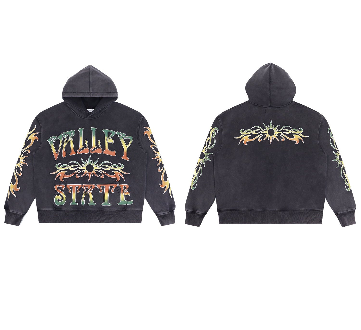 Vale Forever Black Tribal Sun Hoodie