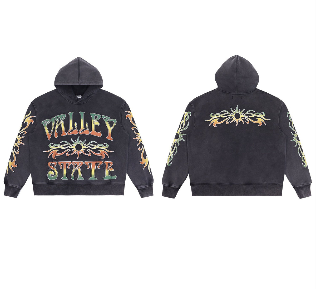 Vale Forever Black Tribal Sun Hoodie