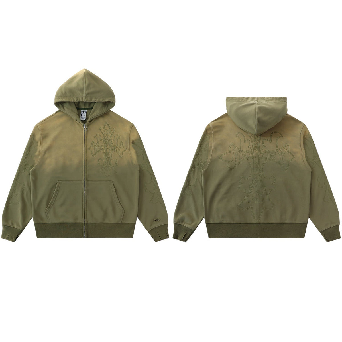 Vale Forever Olive Cross Hoodie