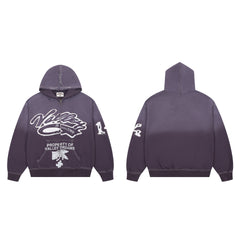 Vale Forever Purple Gradient Graffiti Zip Hoodie