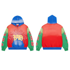 Vale Forever Multi‑Color Gothic Graphic Zip‑Up Hoodie