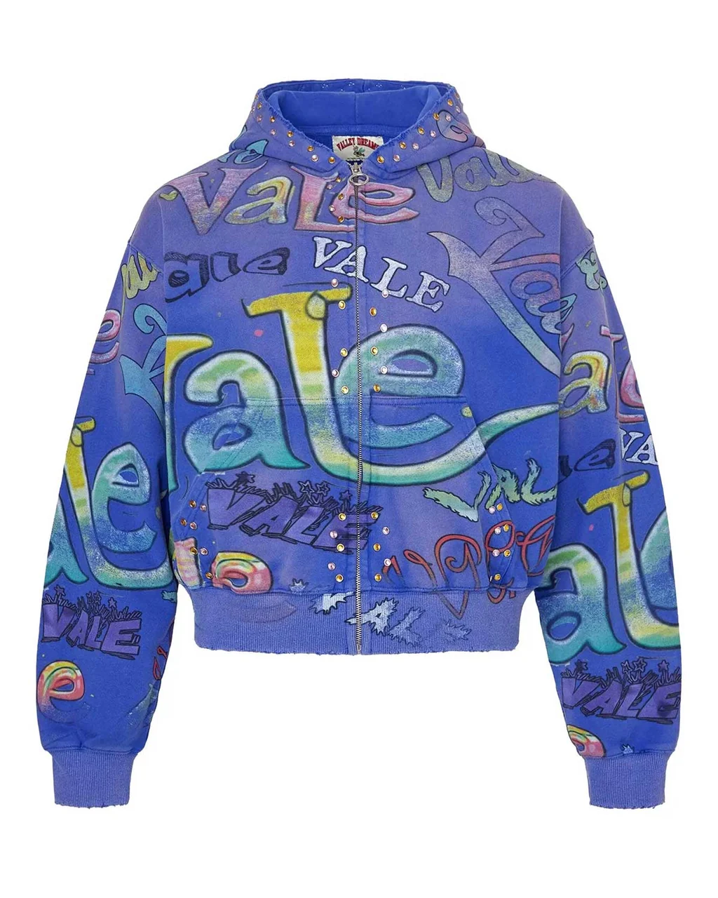 Vale Forever Rhinestone Graffiti Hoodie
