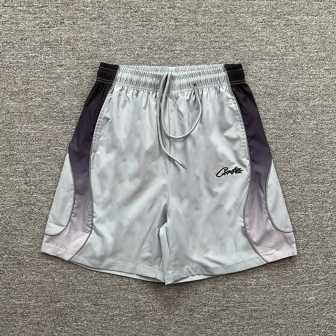 Corteiz trendy street style summer contrasting embroidery retro casual reflective strip design quick drying beach drawstring shorts