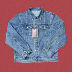 Correct version Corteiz Devil's Island American street retro high street hip-hop embroidered denim jacket set