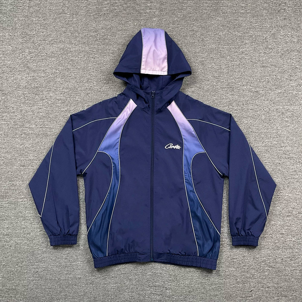 Corteiz Devil's Island patchwork embroidery reflective high street loose men's and women's cardigans hooded windbreakers for spring and autumn