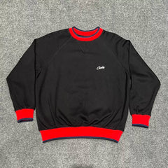 Corteiz Devil's Island Embroidery Letter Splicing Color Contrast and Velvet Round Neck Hoodie Casual Shorts Set ins