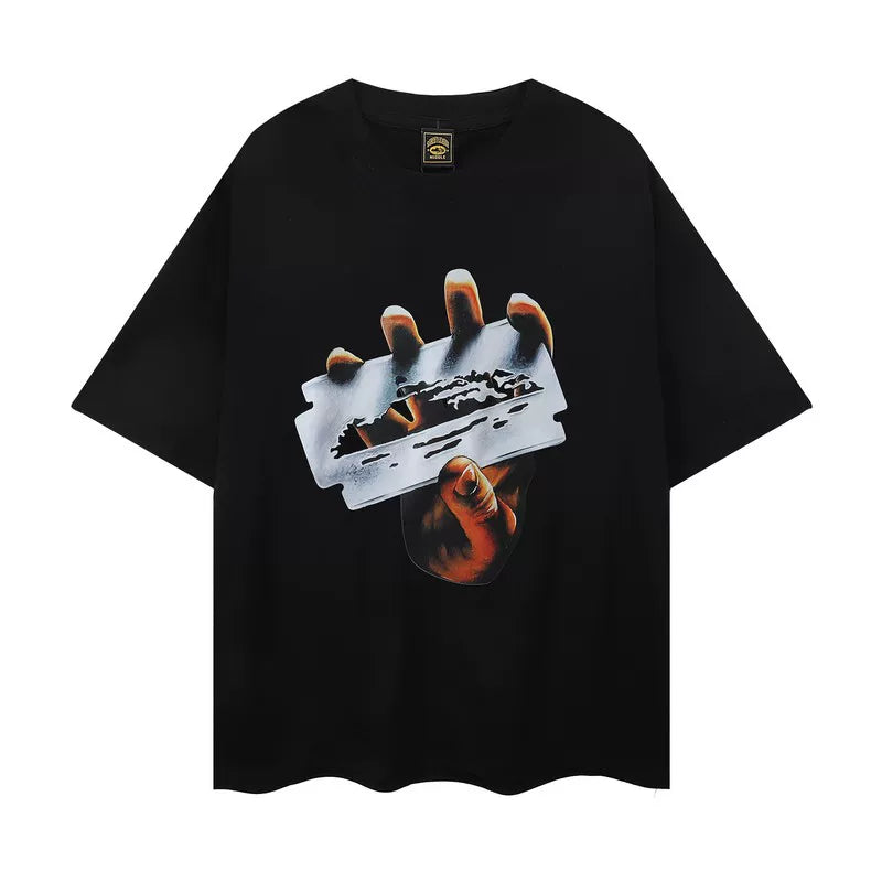 Corteiz Summer New Devil's Island Fun Letter Printed Trendy Brand Men's and Women's Loose Casual Round Neck Short sleeved T-shirt (2)
