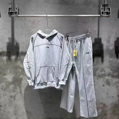 Corteiz tracksuit, trendy high street sports and leisure, embroidered and velvet hooded sweatshirt and pants set ins