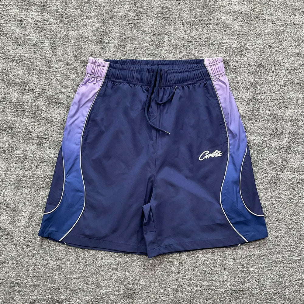Corteiz trendy street style summer contrasting embroidery retro casual reflective strip design quick drying beach drawstring shorts