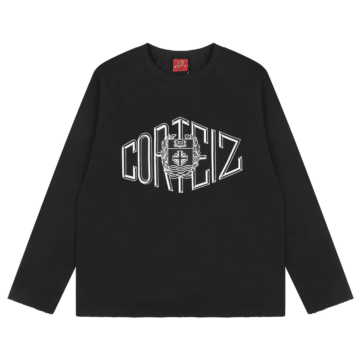 Corteiz Devil's Island letter logo printed long sleeved T-shirt for spring and autumn hip-hop rap loose casual round neck top