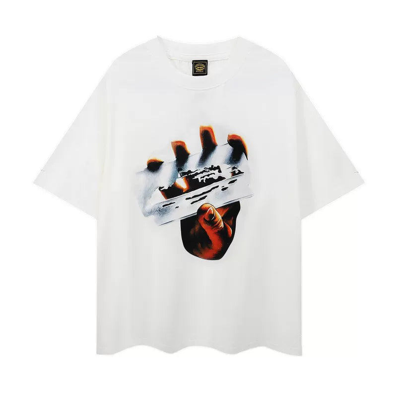 Corteiz Summer New Devil's Island Fun Letter Printed Trendy Brand Men's and Women's Loose Casual Round Neck Short sleeved T-shirt (2)