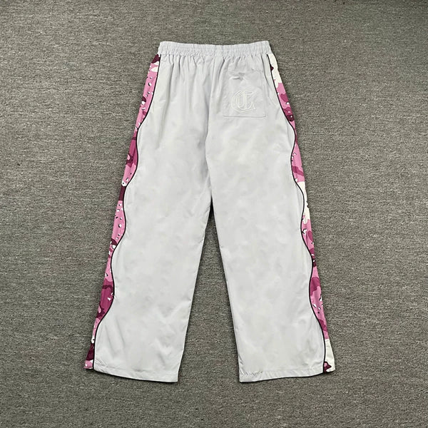 American Corteiz Devil's Island letter embroidery splicing high street loose men's and women's straight leg casual pants autumn and winter trend