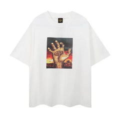 Corteiz Summer New Devil's Island Fun Letter Printed Trendy Brand Men's and Women's Loose Casual Round Neck Short sleeved T-shirt (9)