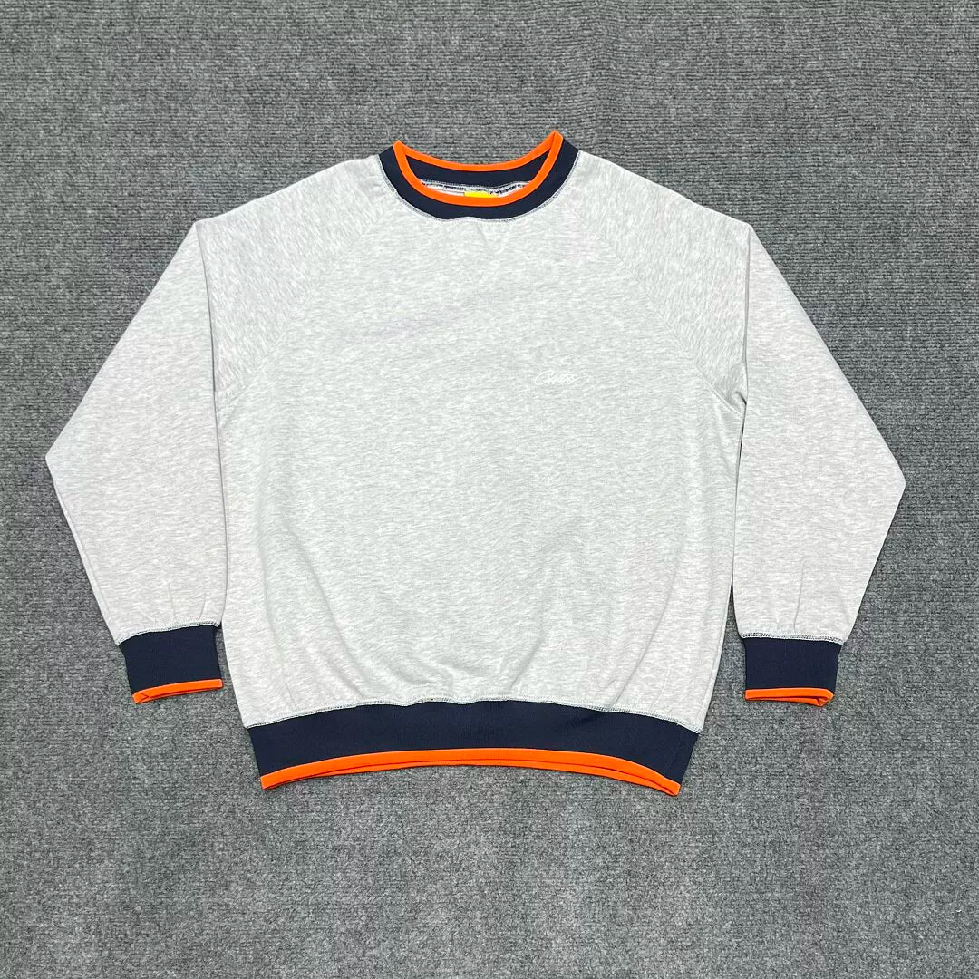 Corteiz Devil's Island Embroidery Letter Splicing Color Contrast and Velvet Round Neck Hoodie Casual Shorts Set ins