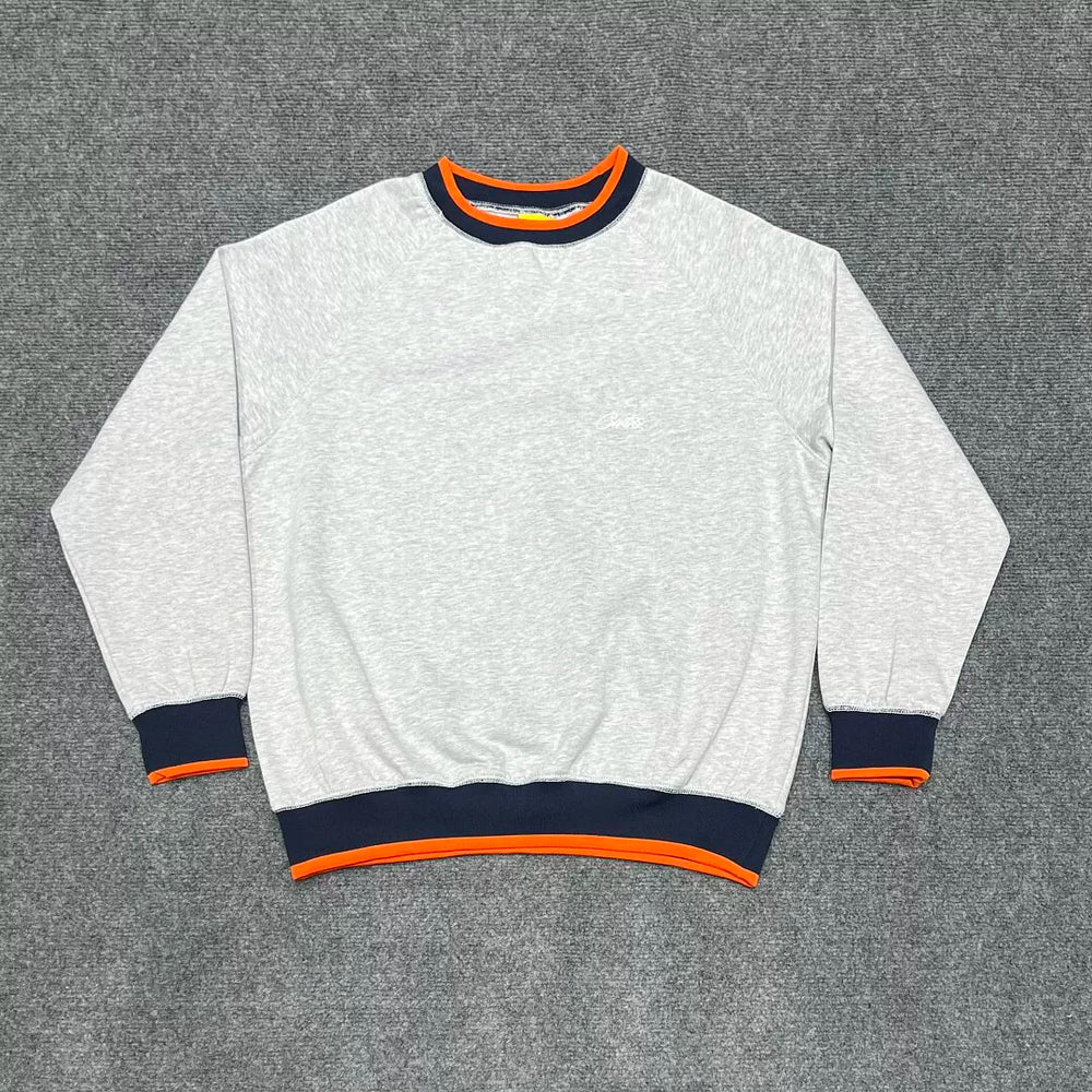 Corteiz Devil's Island Embroidery Letter Splicing Color Contrast and Velvet Round Neck Hoodie Casual Shorts Set ins