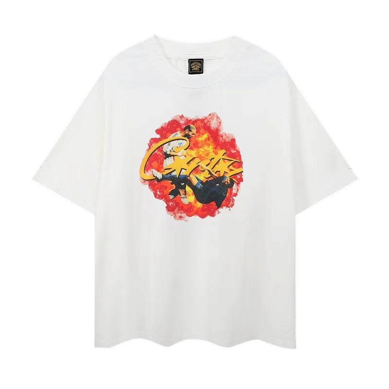 Corteiz Summer New Devil's Island Fun Letter Printed Trendy Brand Men's and Women's Loose Casual Round Neck Short sleeved T-shirt (20)