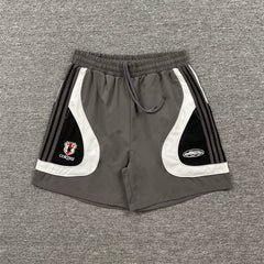 Corteiz Embroidered LOGO Color Contrast Splicing Sports Shorts for Men and Women, Loose Speed Drying Pentagram Pants, Summer Casual Pants