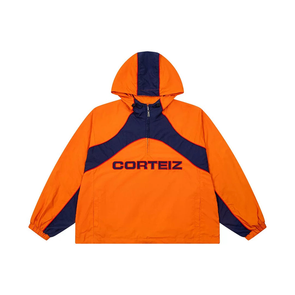 Corteiz American High Street Trendy Brand Spring and Autumn Contrast Embroidery Woven Half Zipper Stormtrooper Jacket Hooded Jacket