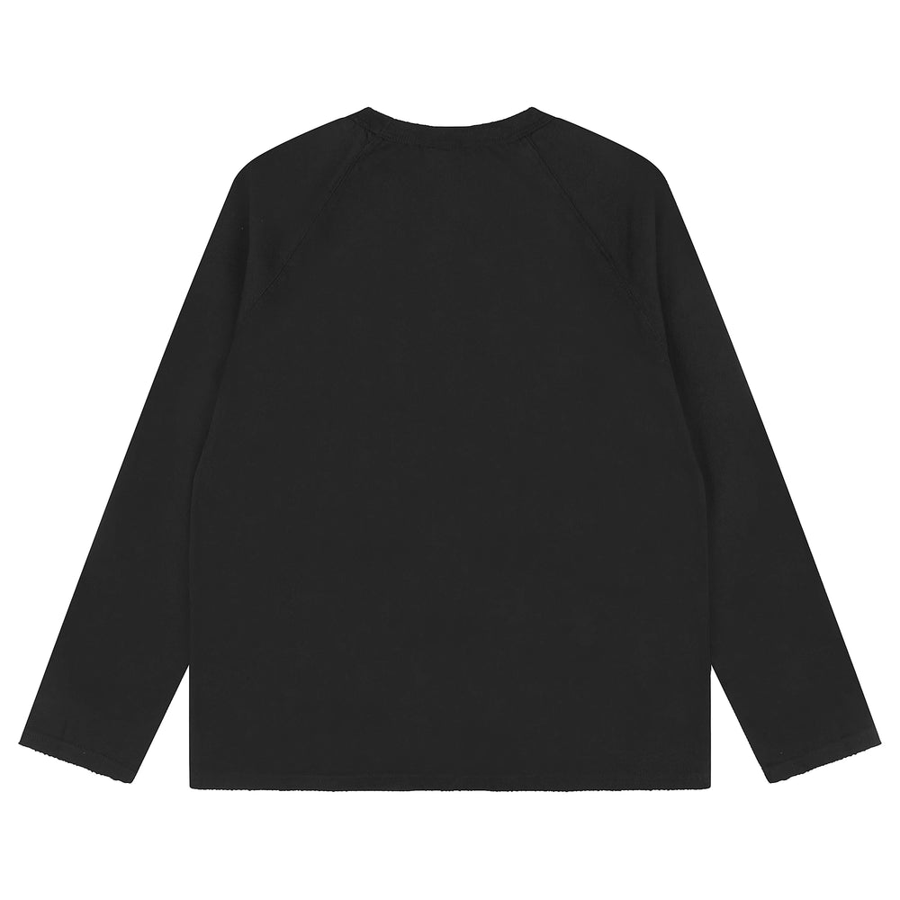 Corteiz Devil's Island letter logo printed long sleeved T-shirt for spring and autumn hip-hop rap loose casual round neck top