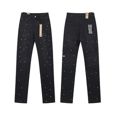 Ksubi Cross Embroidered Black Straight Denim Jeans
