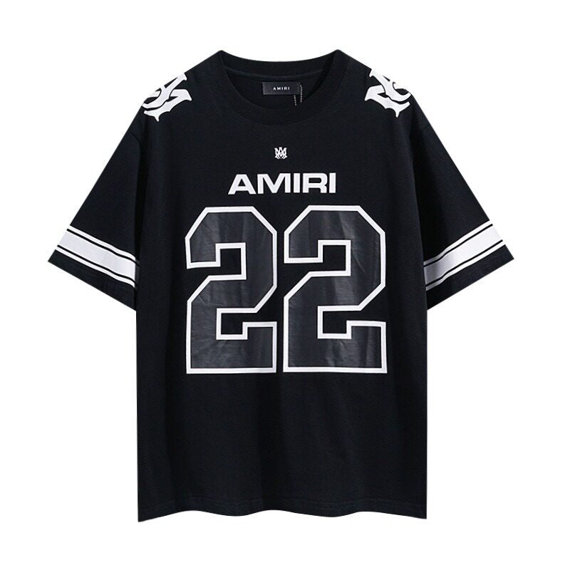 AMIRI Retro Athletic Luxury Street‑wear Graphic T‑Shirt