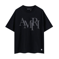 AMIRI Black Embossed Logo Tee
