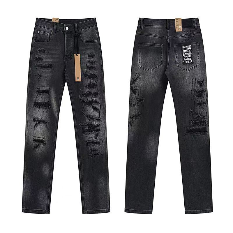 Ksubi Heavily Ripped Grunge Streetwear Straight Jeans