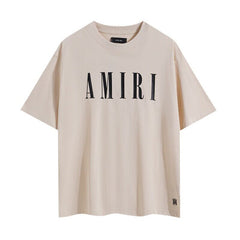 AMIRI Beige Block Logo Tee