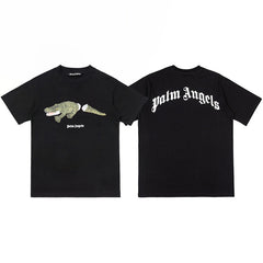 Palm Angels Crocodile Graphic Oversized Casual Tee
