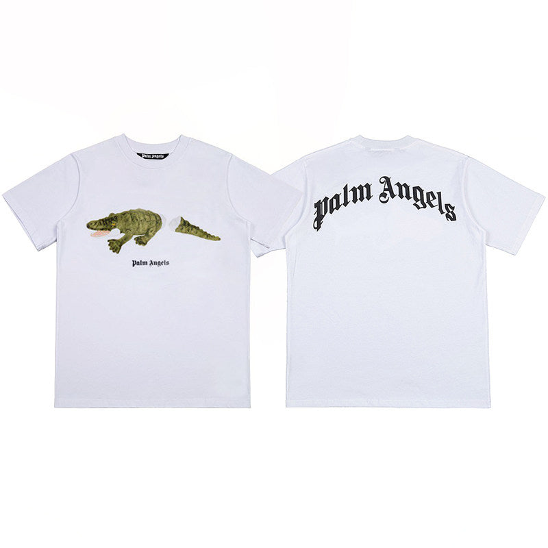 Palm Angels Crocodile Graphic Oversized Casual Tee