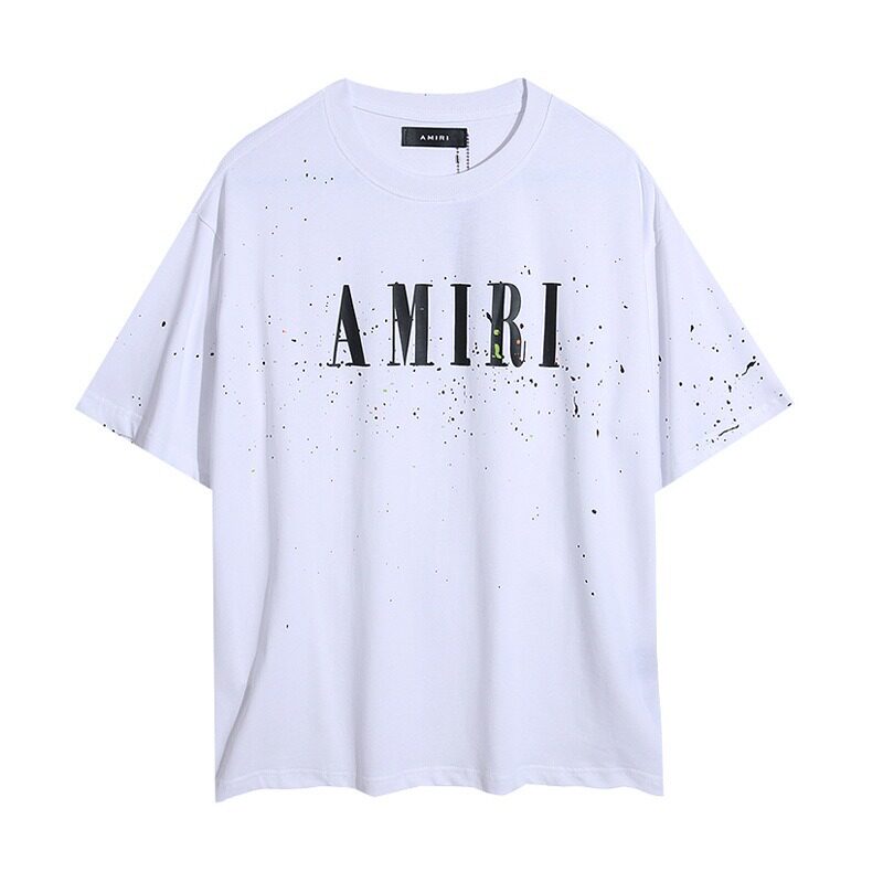 AMIRI White Splatter Logo Tee