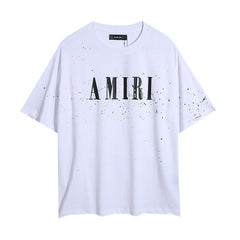 AMIRI White Splatter Logo Tee