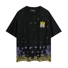 AMIRI Black Gradient Paisley Monogram Tee