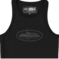 Corteiz Womens Guerillaz* Tank Top Triple Black